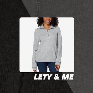 EUC Lety & Me Alex Quarter Zip Sweater